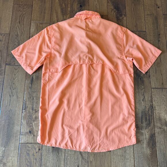 Lot of 2 REALTREE Vented Fishing Short Sleeve Button Up Shirt Orange Blue Mens S - Picture 8 of 9